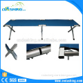 Comfortable folding camp cot for promotional portable metal frame camping bed ourdoor equipment folding bed